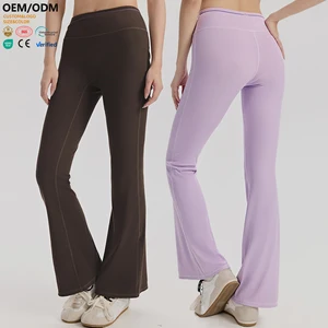 XW-DWB116111 Top Selling Gym Clothing Butt Lifting Activewear Stretchy Comfortable Quick Dry Elastic Waist Flare Yoga Pants