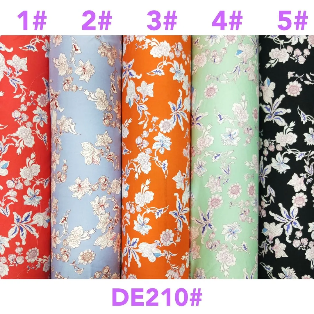 100% тканый вискоза с принтом листьев, ткань challis, вискоза, ткань