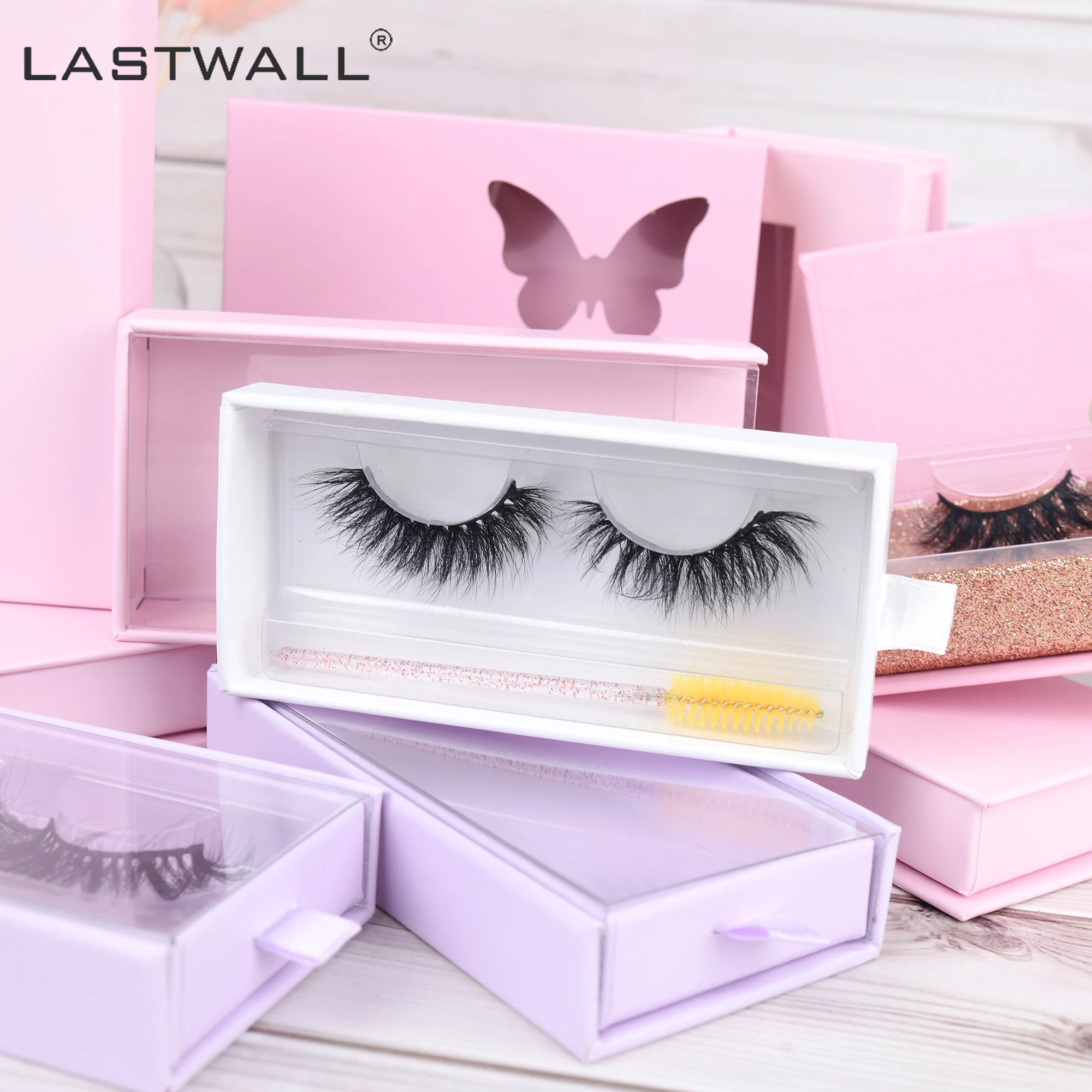 3d 25mm Fluffy Real Mink Eyelash 100 Handmade Strip Lashes Custom Packaging Box Lash Handbag 8953