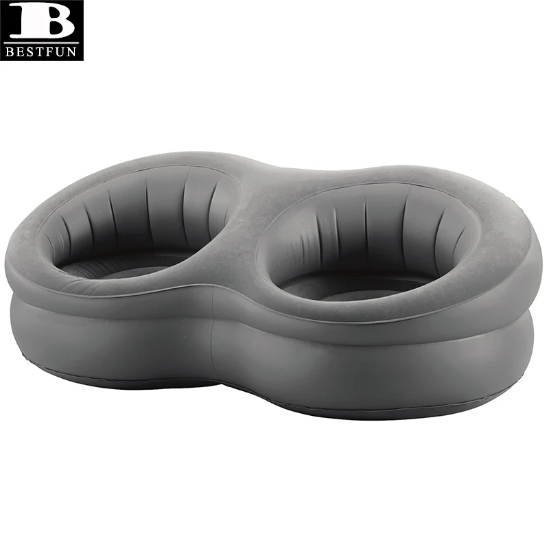 Factory Customized Double Inflatable Comfortable Low Camping Reclining  Chair Movie Seat for Indoor Outdoor Use - Main Image