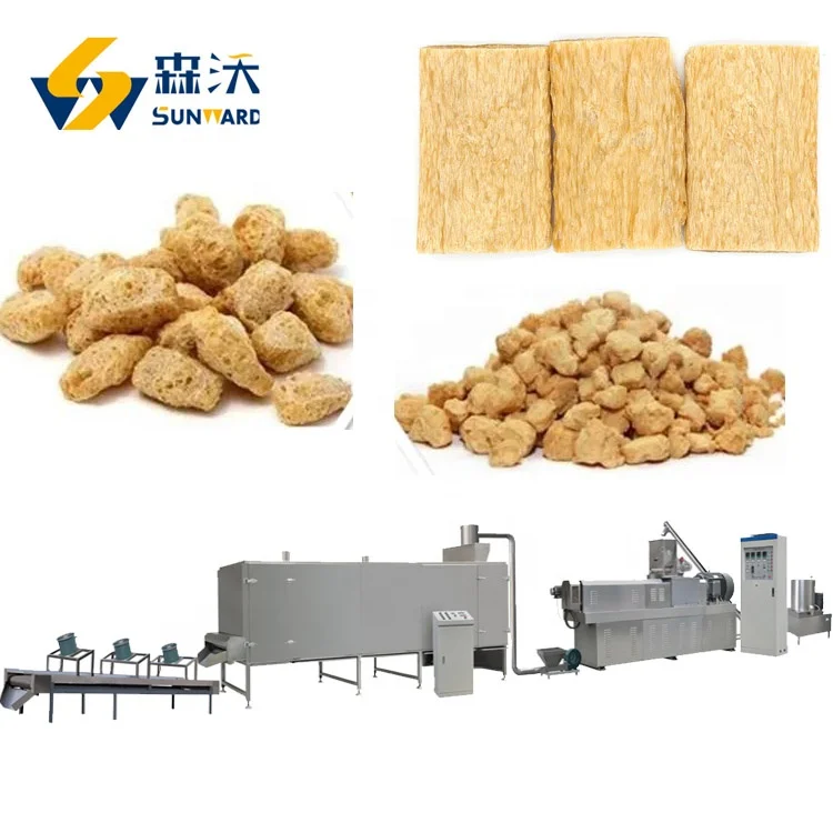 500kg/h Automatic textured soya protein machine Soya Nuggets Making Machine