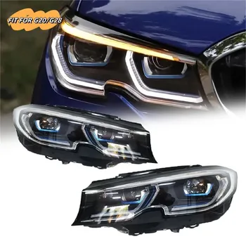 MRD fit For BMW G20 New 3 Series 2020 for G28 330i 2020 LED Headlights Modified Laser CAR LED Headlamp Blue Line