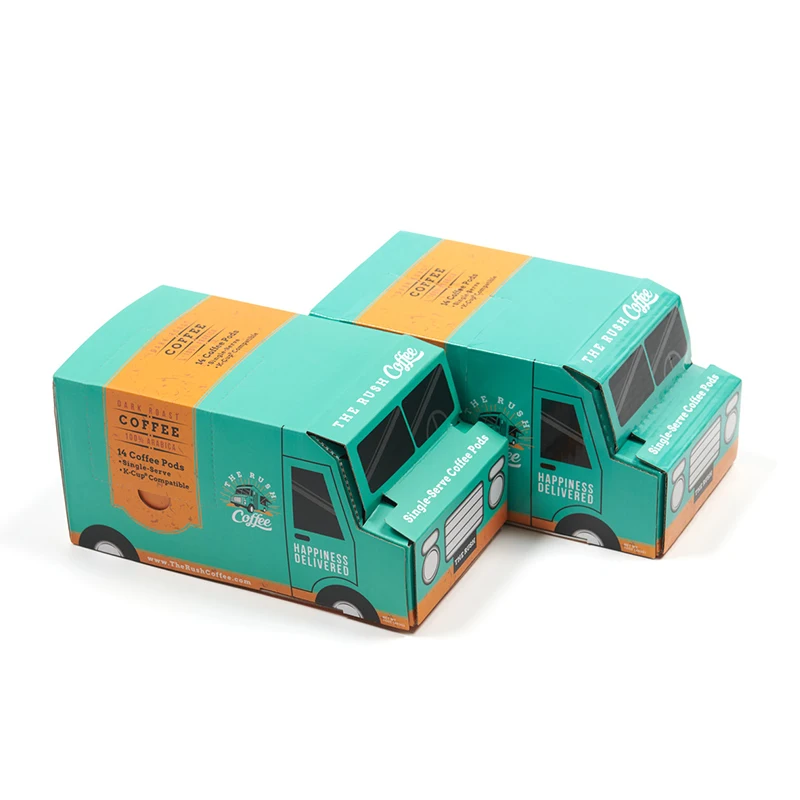 Fancy New Custom Logo Bus Shape Creative Box New Product  Colored Cardboard Corrugated Folding Wholesale Car Gift Packaging Box