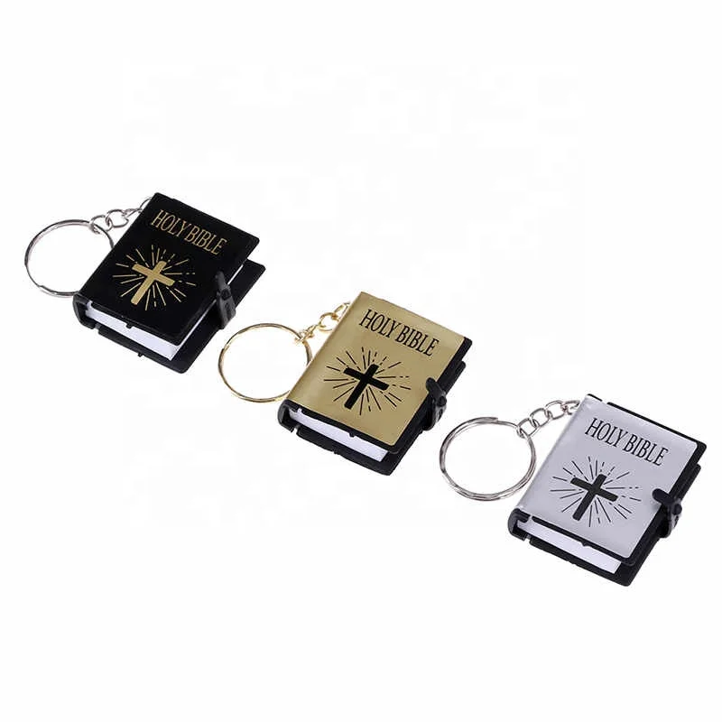 Chaveiro inglês evangelico cristão, presentes de natal, artesanato, mini  chaveiro da bíblia, lembrança, 240 peças
