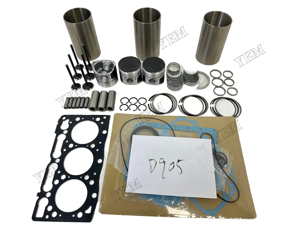 D950 Engine Rebuild Kit With Gasket Kit Engine Valves Bearings Set for Kubota 3