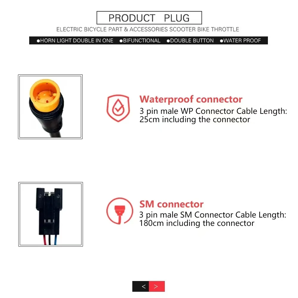 Electric Bicycle Electric Scooter Bike Throttle TT-009 Universal Left and Right Hand Handle Accessories