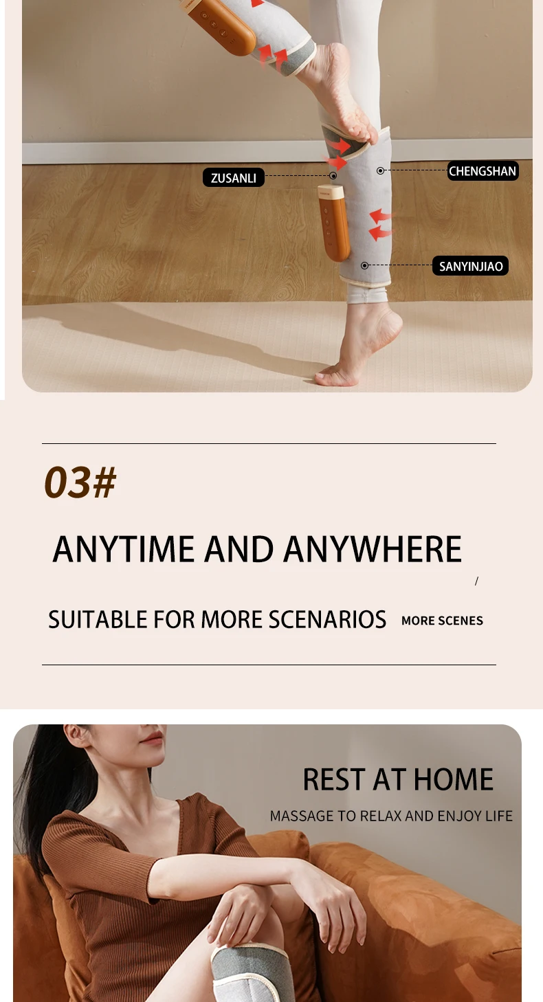 2025 New Products Leg Calf Massager Smart Health Air Relax Air Compression Leg Massager for Blood Circulation Varicose Veins