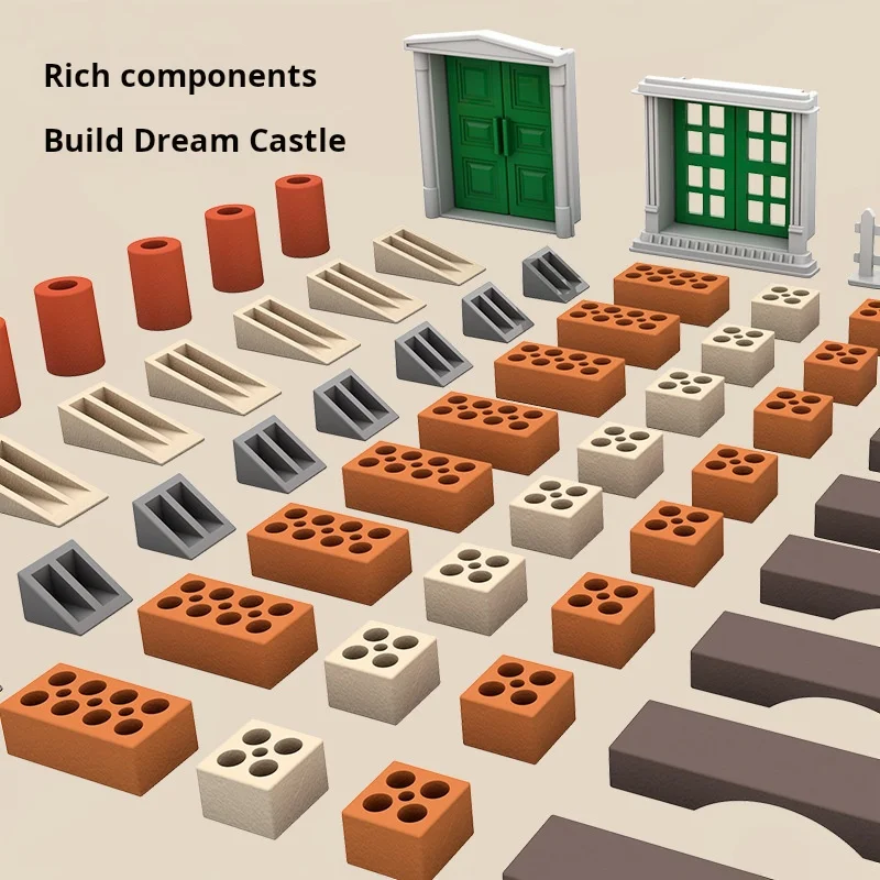 Handmade DIY Miniature Cottage Simulation Mini Brick Assembly Miniature Children Building House Toy Xmas Gifts New 2024