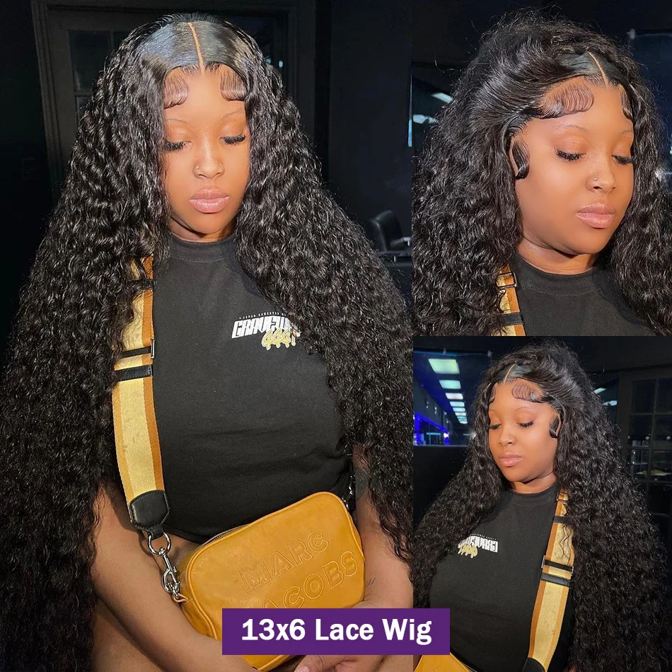 Äkta hår lace front peruk deep wave brasiliansk remy_voghion.com