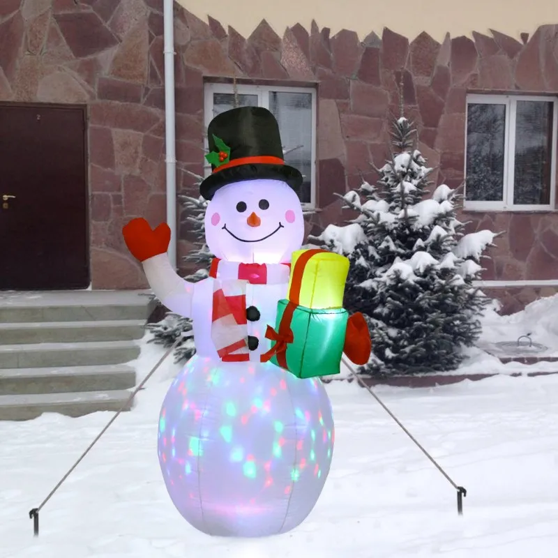 Explosive Christmas Inflatable Christmas Snowman Inflatable Christmas Snowman Decorated With Lights