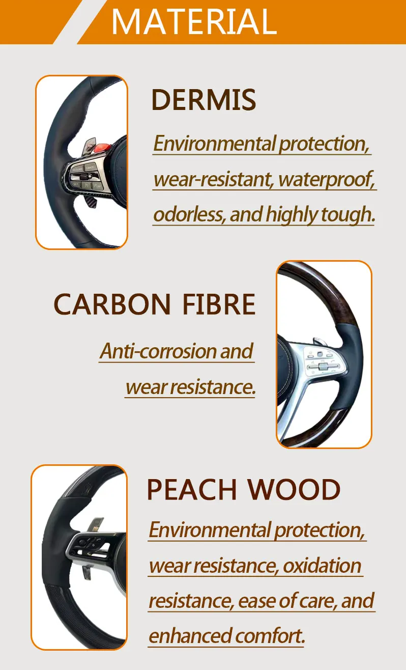Custom Wood Steering Wheel for Audi A8 A6L Classic High-Quality 2000-2024