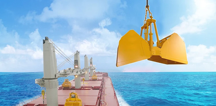 CE ISO Remote Control Bulk Carrier Material Handling Electro Hydraulic Clamshell Grab Bucket for Ship Crane