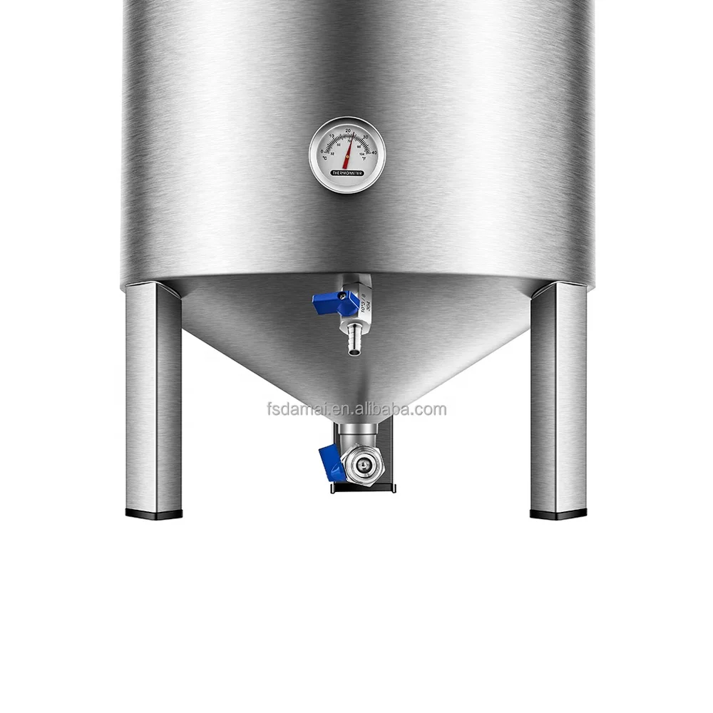 30 60 70 100L Fermentation Tank for Home Brewing Stainless Steel Conical Fermenter Storage Keg Wine Fermentation Brewing Kit