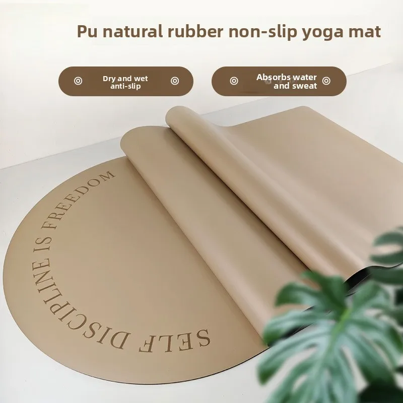 Customized Cross-Border Yoga Mat Non-Slip Sweat-Resistant Quiet Shock-Absorbing Natural Rubber 183cm Length 5mm ThicknessFor