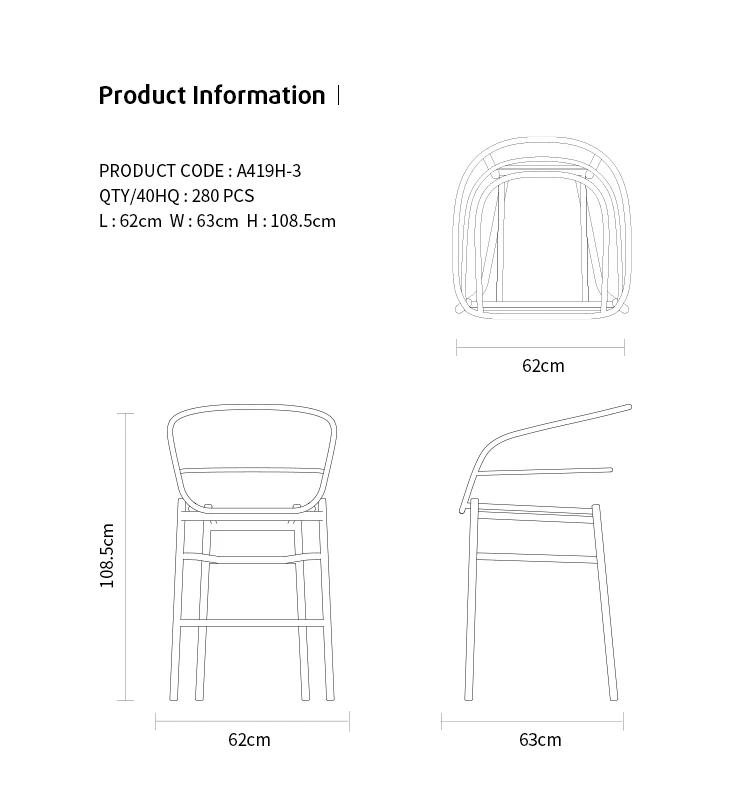 Set Bar Giardino Polyrattan Grigio/Nero - Tavolo E Sgabelli Alti - Foto 7