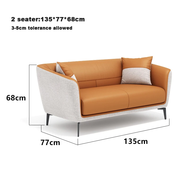 Canape Genuine Leather Sectional Sofa  Nordic Luxury 3 Seater Lounge Living Room Furniture Sofa Set Furniture Modern