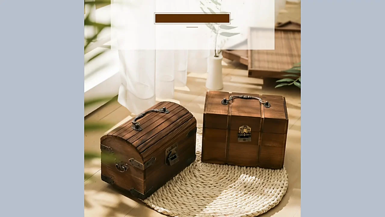 KOMBIUDA Sechseckige Holzbox Mit Glasdeckel - Schmuck Aufbewahrung & Deko | 16,2x16,2x5,3cm