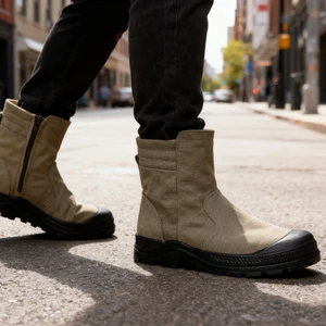 New Product Launch Shoes Professional Service Men Non-Slip Wear-Resistant Thick Sole Shoes Zip Commuting Hiking Adventure Shoes