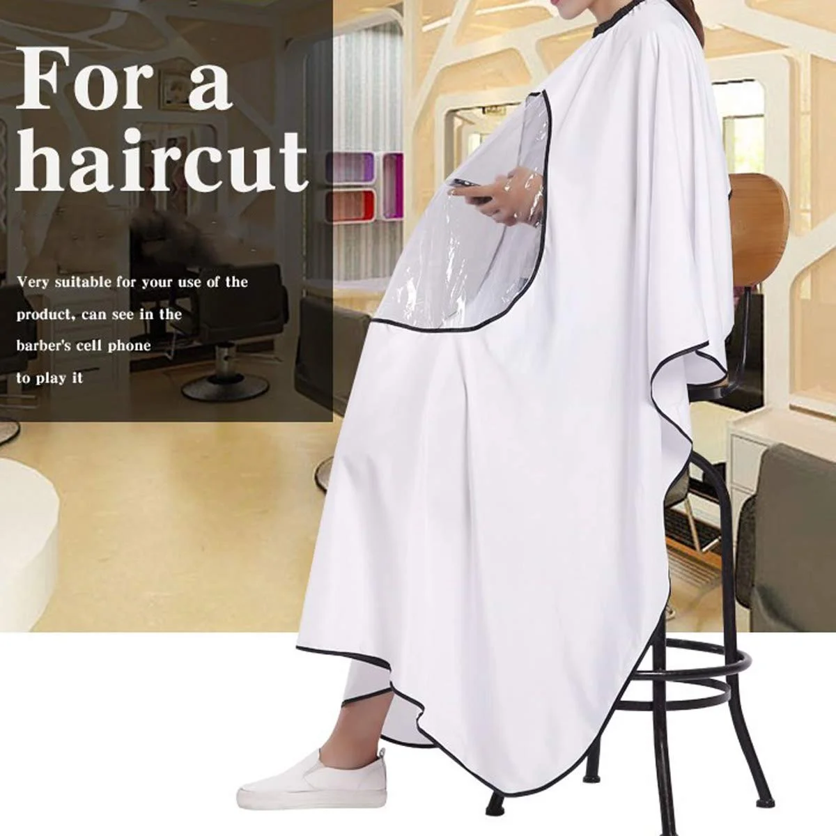 6color Salon Hair Cut Hairdressing Hairdresser Barber Cape Gown Cloth  Waterproof