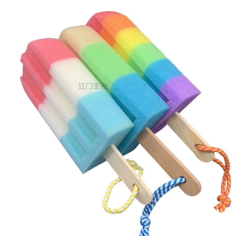 New Arrival 2024 Customized Shape Ice-cream Soft Shower Sponge Bubble Cleaning Bath Sponge