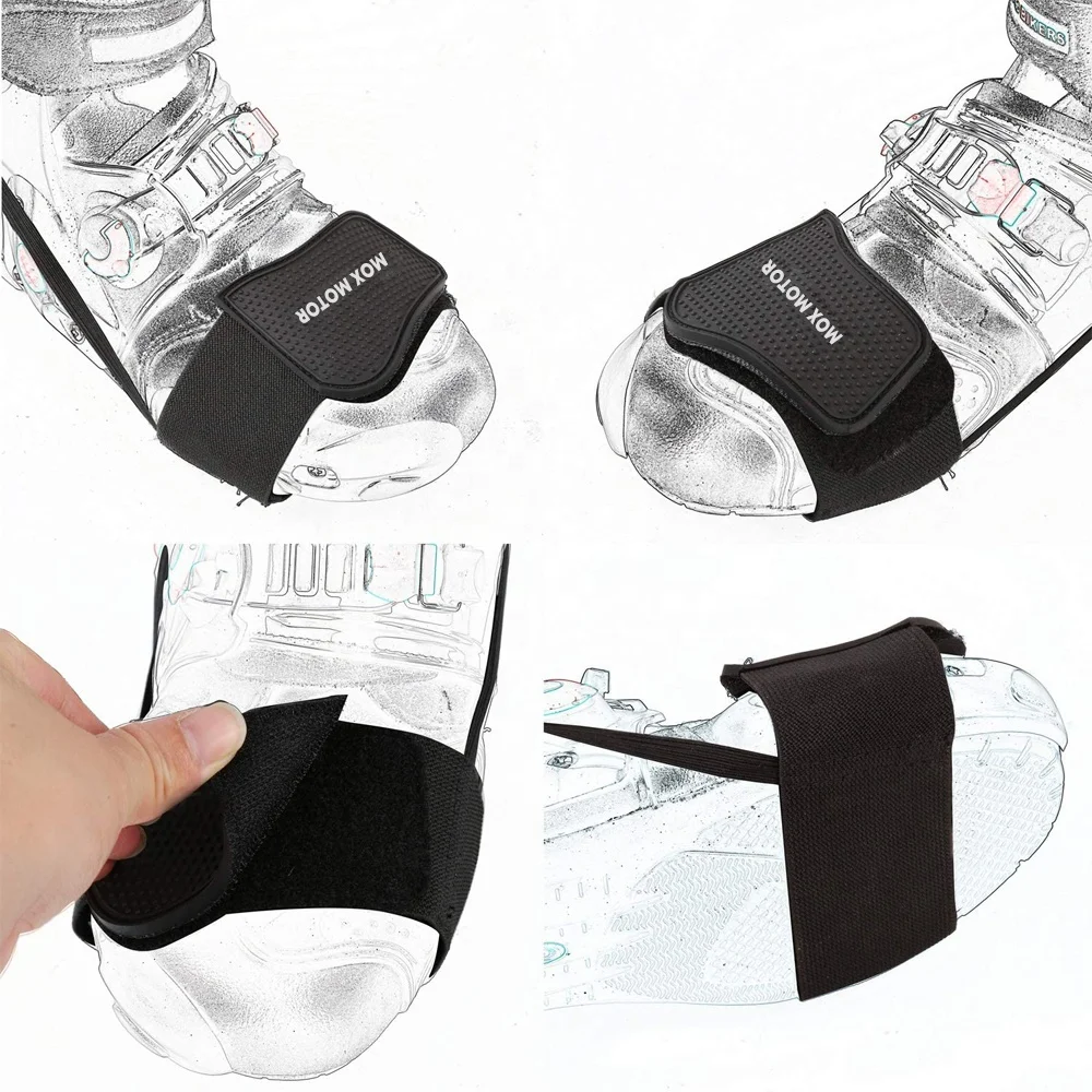 Мотоциклетное снаряжение рычаг переключения передач сапоги для езды на мотоцикле с коврик для ног мотоцикл защитная подкладка на мотоботинки