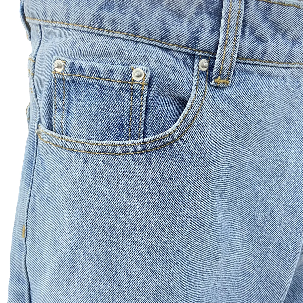 Custom European Loose Fit Blank Wash Jeans Male Female Wide Leg Denim ...