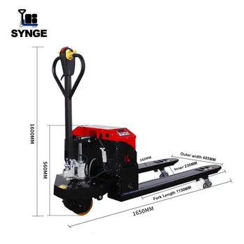 SYNGE Lithium Battery Powered Mini Electric Forklift Pump 1500KG & 2000KG Capacity for Warehouse & Restaurant Use