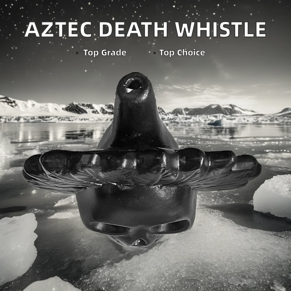 Sifflet Aztèque De La Mort Authentique - Son Étrange Pour Collection Ou Halloween Sifflet Azteque De La Mort