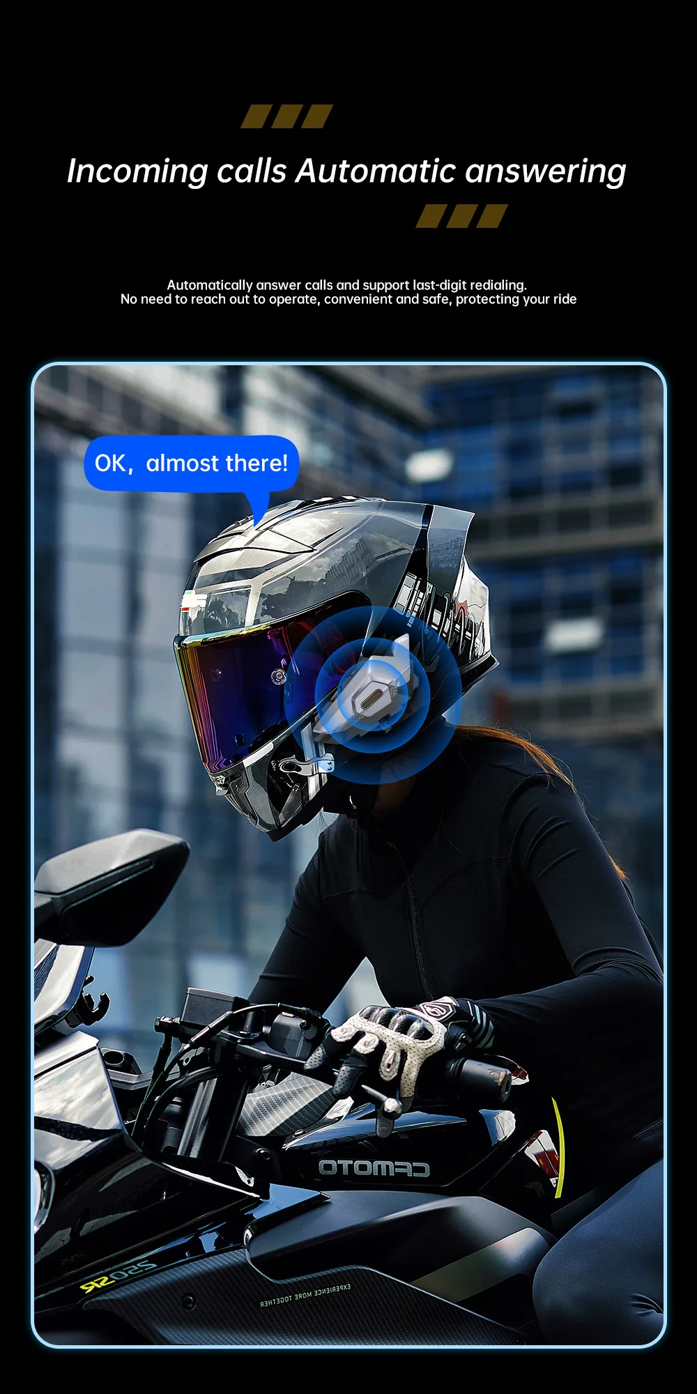 Long Distance Clear Sound Ear Buds with Qualcomm Chipset Weatherproof Noise Reduction Headset Easy to Use LED Battery Indicator