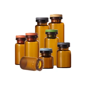 Custom Clear Glass Test Tube Vial 2ml 3ml 5ml 10ml 15ml Flat Shape for Medicine & Eye Drop Cork Sealing-Wholesale