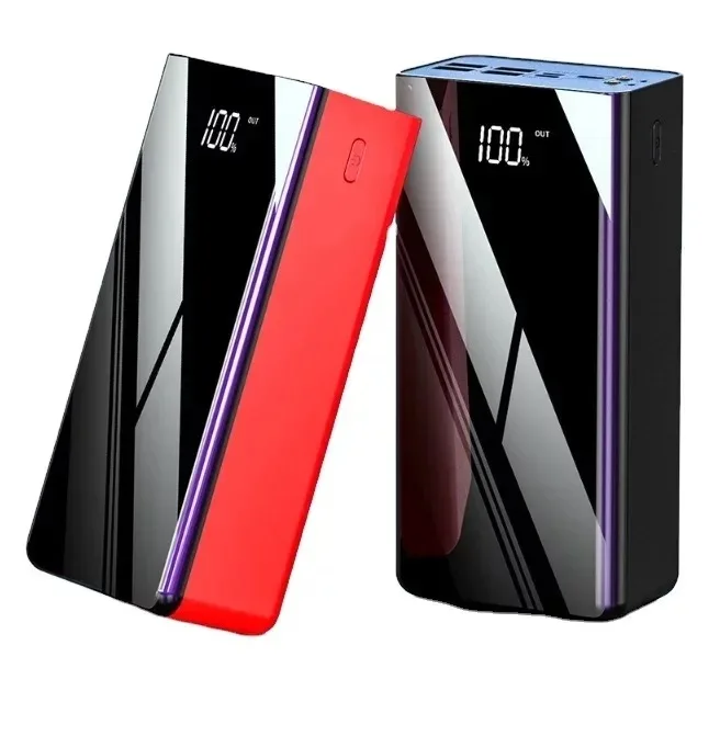 High Capacity 4 USB Port Fast Charging Power Bank 50000mAh With LED Display LED Lights Outdoor Portable Power Banks