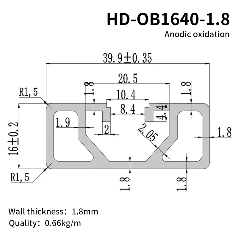 Best Seller 1540series Anodized Aluminum Profile Ruler Slide Rail CNC Cutting Punching Processing Services factory