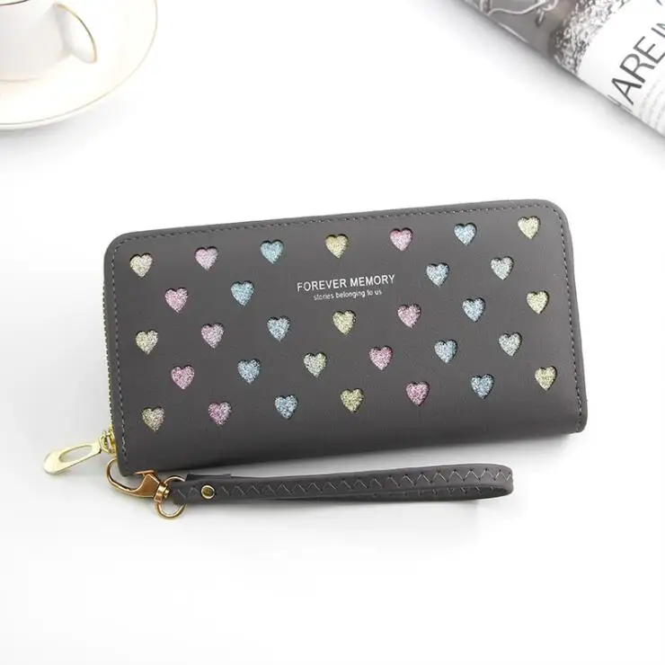 XDASH Walette Woman Ladies Wallet Long Korean Embroidered Fashion Zipper  Bag Multi-Card Position Clutch Bag Ladies Wallet Designer Wallet
