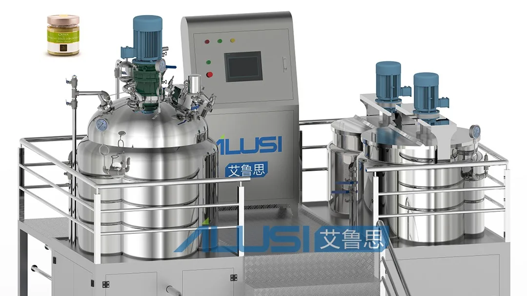 1000ltr Vacuum Emulsion Industrial Stirrer Tank Mixer Lube Oil Blending