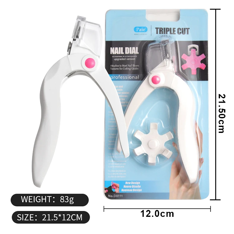 High Grade White And Pink Correction French Curved Nail Art Clipper
