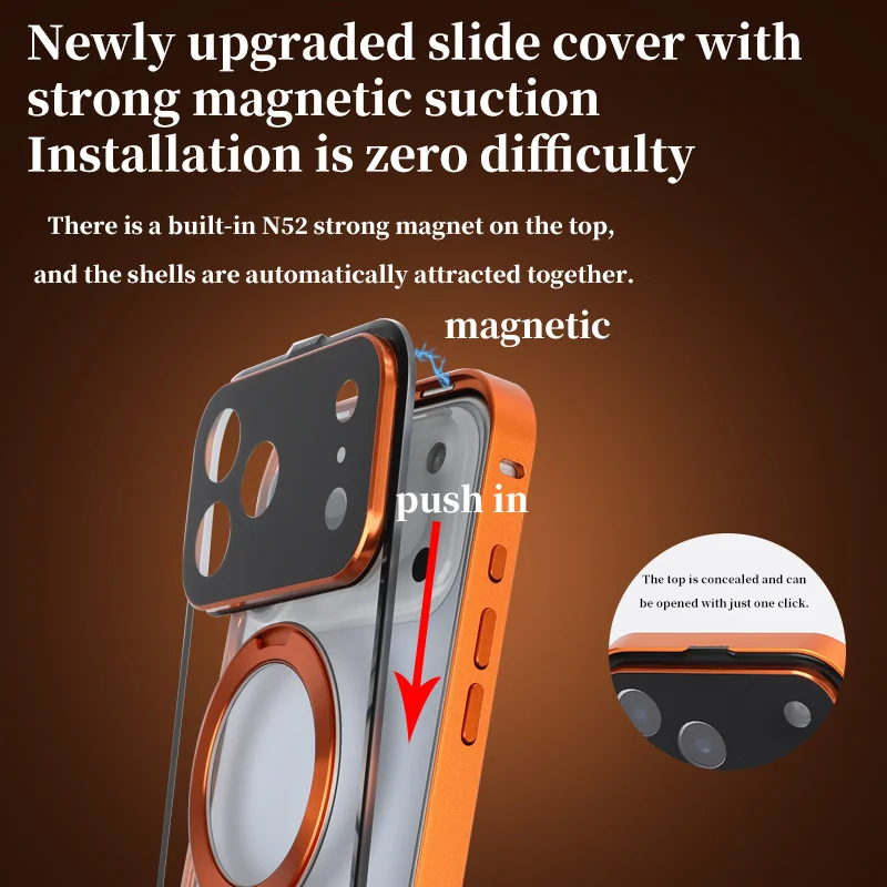 Premium Magnetic Stand Phone Case for iPhone 17 Pro