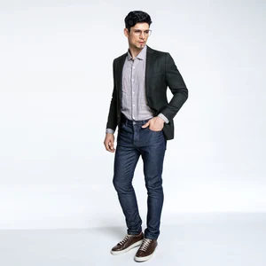 Custom Made Bespoke High Quality Classic 100% Wool Business Slim Fit Suit Coat Formal Black Blazers for Men