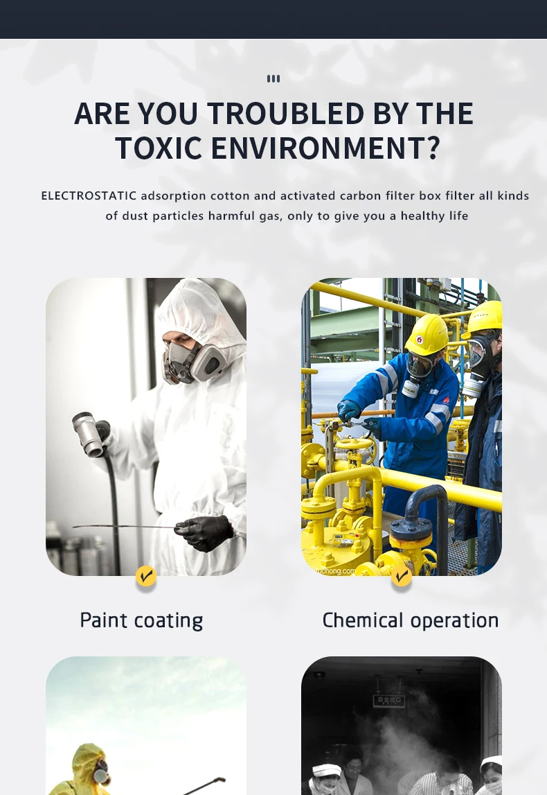 Factory  Respirators Double Filter Industrial Protective Chemical Fire Gas Smoke Tear Full Face Gas Mask