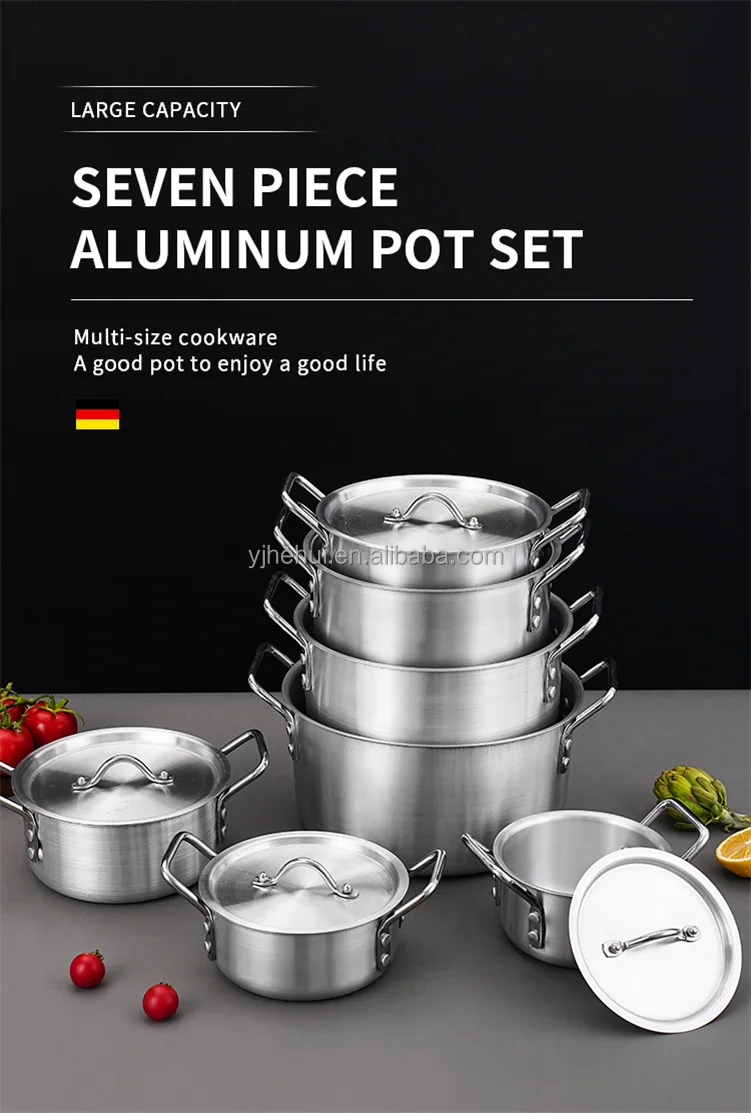 Dia Cast Aluminum Kitchen Cookware Set Of 7 Pcs Cooking Pot Set Non