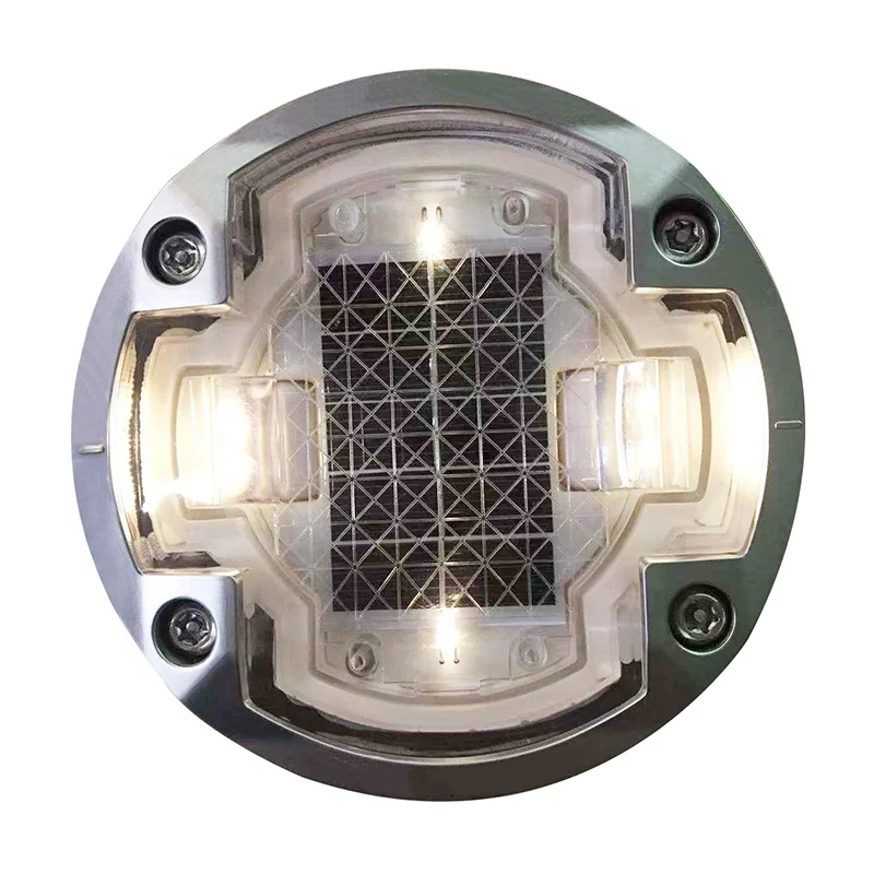 New Smart Zebra Crossing Embedded LED Underground Crosswalk  Buried Traffic Light Solar Road Stud