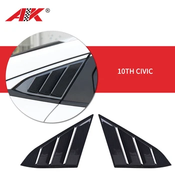 Car side window louvers scoop louver cover for Honda Civic 10th 2015 up Vintage style for honda civic accessories