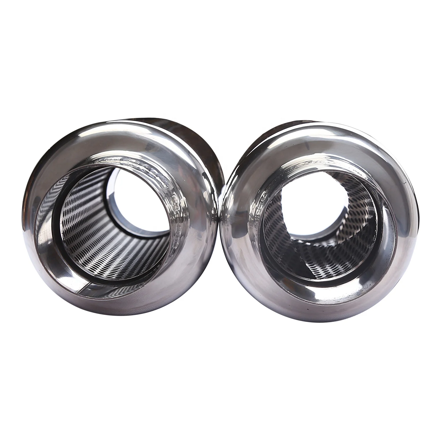 12"length Car Deep Sound 63mm Stainless Steel Auto Spiral Silencer 2.5 " Weld On Resonator