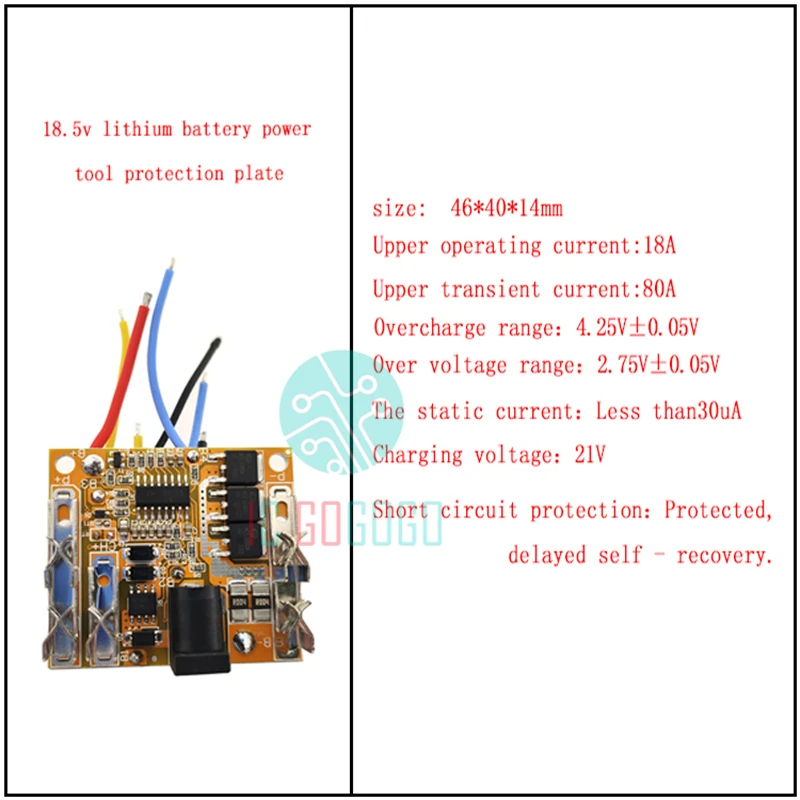 21V Bms 5S 3.7V Li Ion Battery Protection Pcb Board Hand Drill