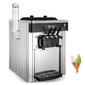 Ice Cream Maker 20-28L/h 3 Flavors Commercial Automated Table Top Yogurt Making Soft Serve Ice Cream Machine for Business Price