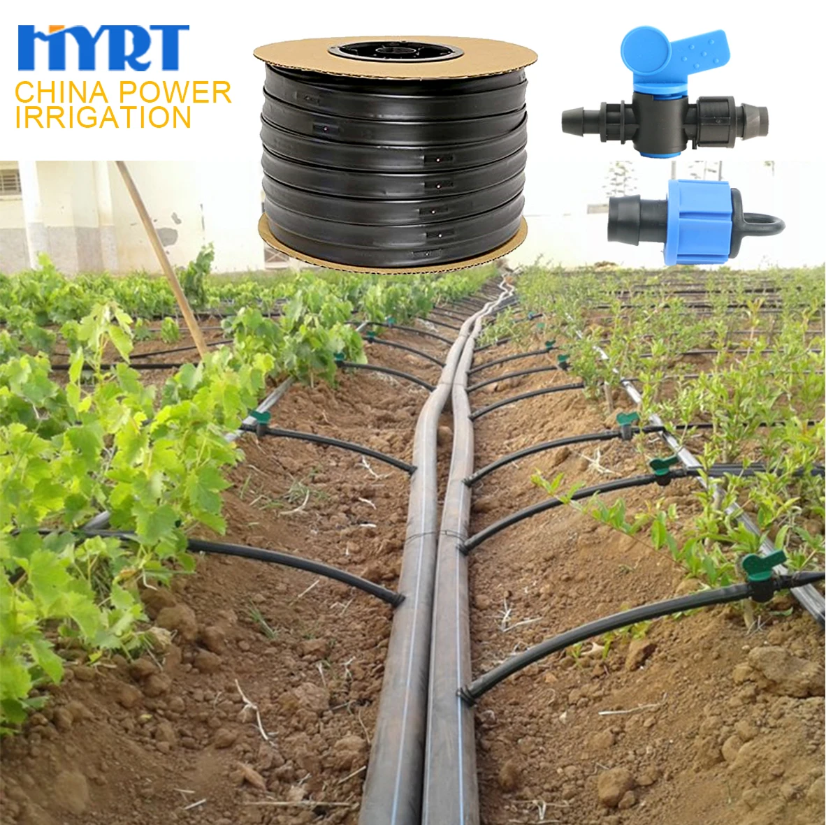 Drip Tape With Flat Emitter Irrigation Pipe For Irrigation Systems