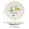 Assiette à bordure motif citron de 9,5 pouces avec motif découpé