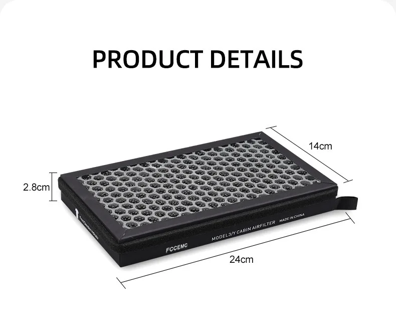 China Manufacturer Cabin Air Filter Replacement for Cabin Filter with Activated Carbon, HEPA Air Intake Filter Accessories details
