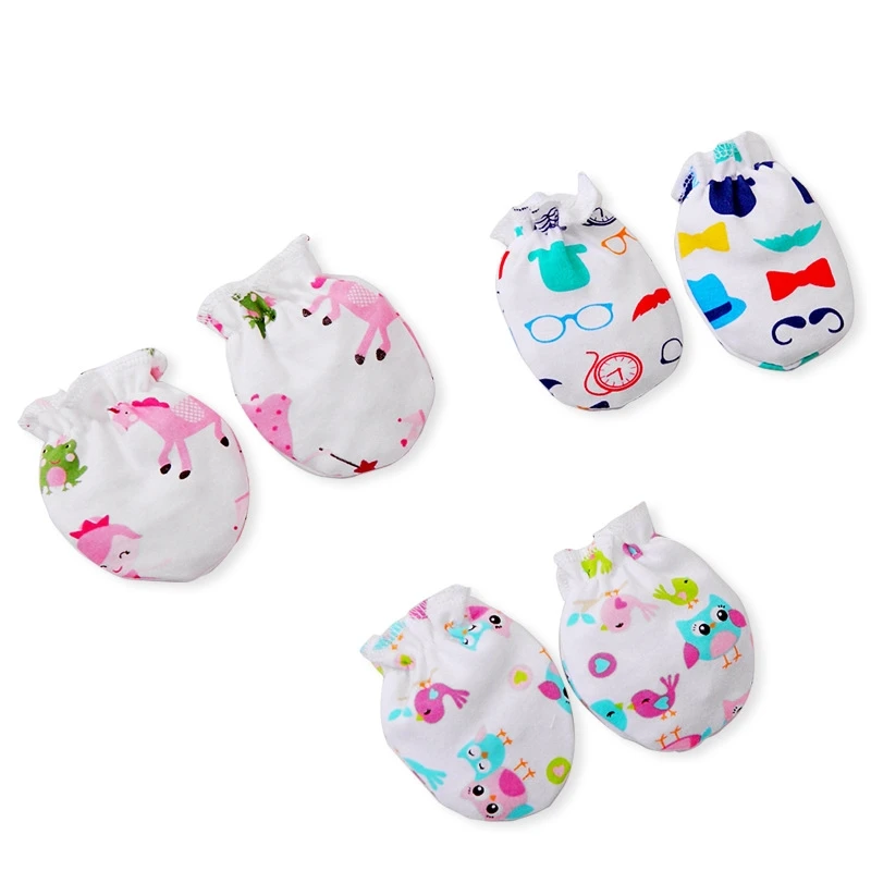 Лидер продаж, зимние перчатки для новорожденных, цветные варежки из 100% хлопка