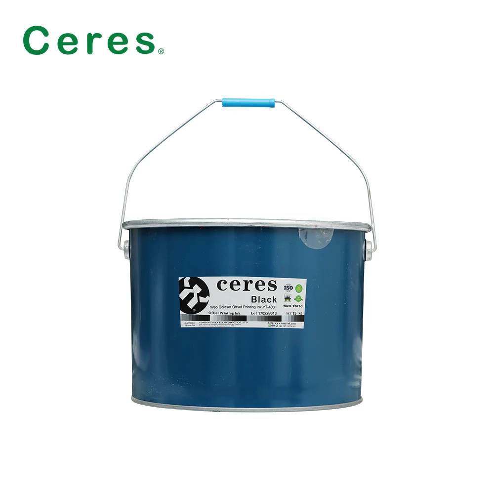 Solvent Based CMYK Web Coldset Offset Printing Ink for Newspaper in 15kg Iron Barrel