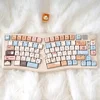 คีย์บอร์ด White-A75 + คีย์แคป MAO Sea Salt